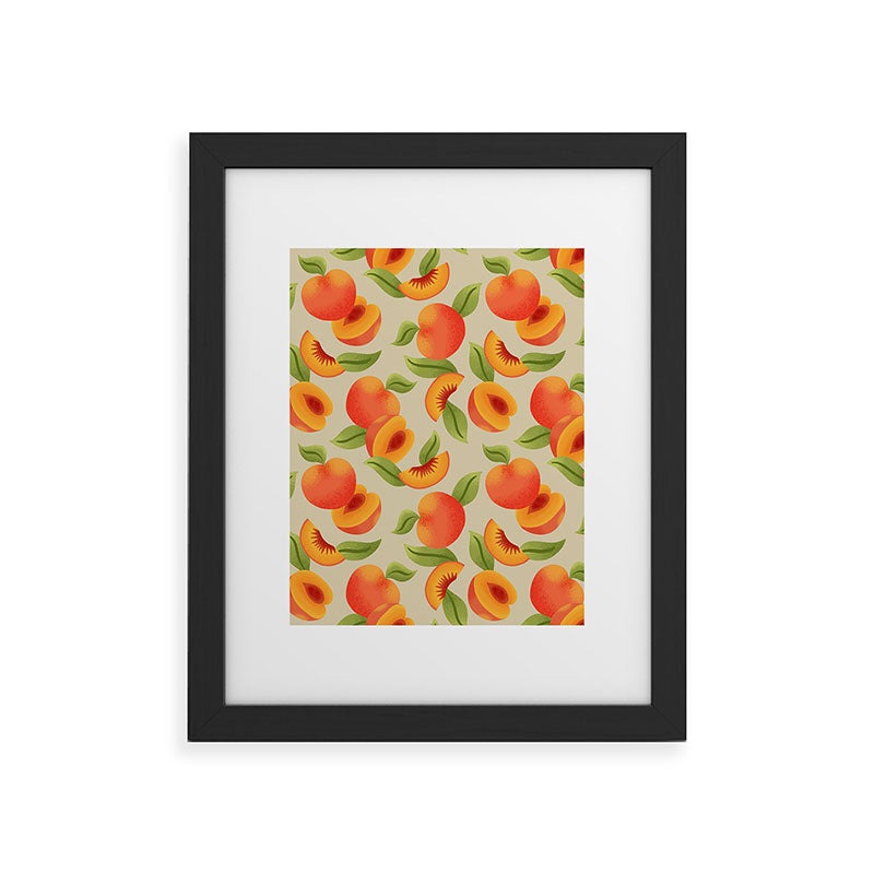 Jessica Molina Peach Pattern Framed Art Print