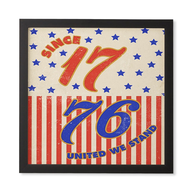 DENY Designs 1776 Stars Framed Wall Art
