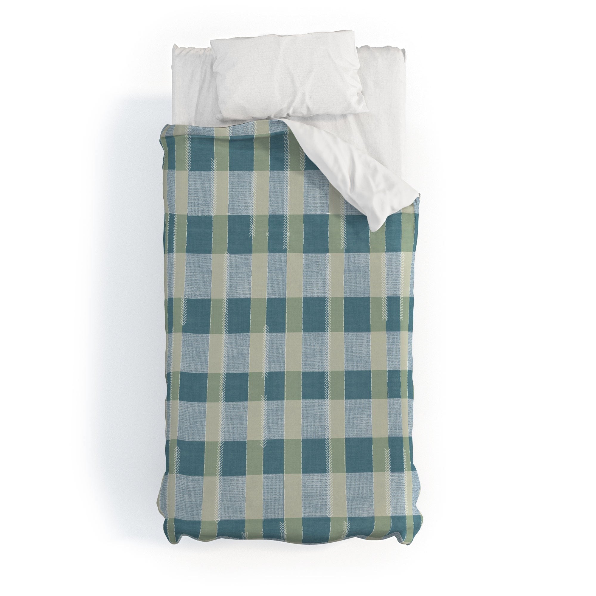 Marta Barragan Camarasa Country Style Checks Duvet Cover