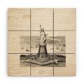 DENY Designs Vintage Lady Liberty Wood Wall Mural