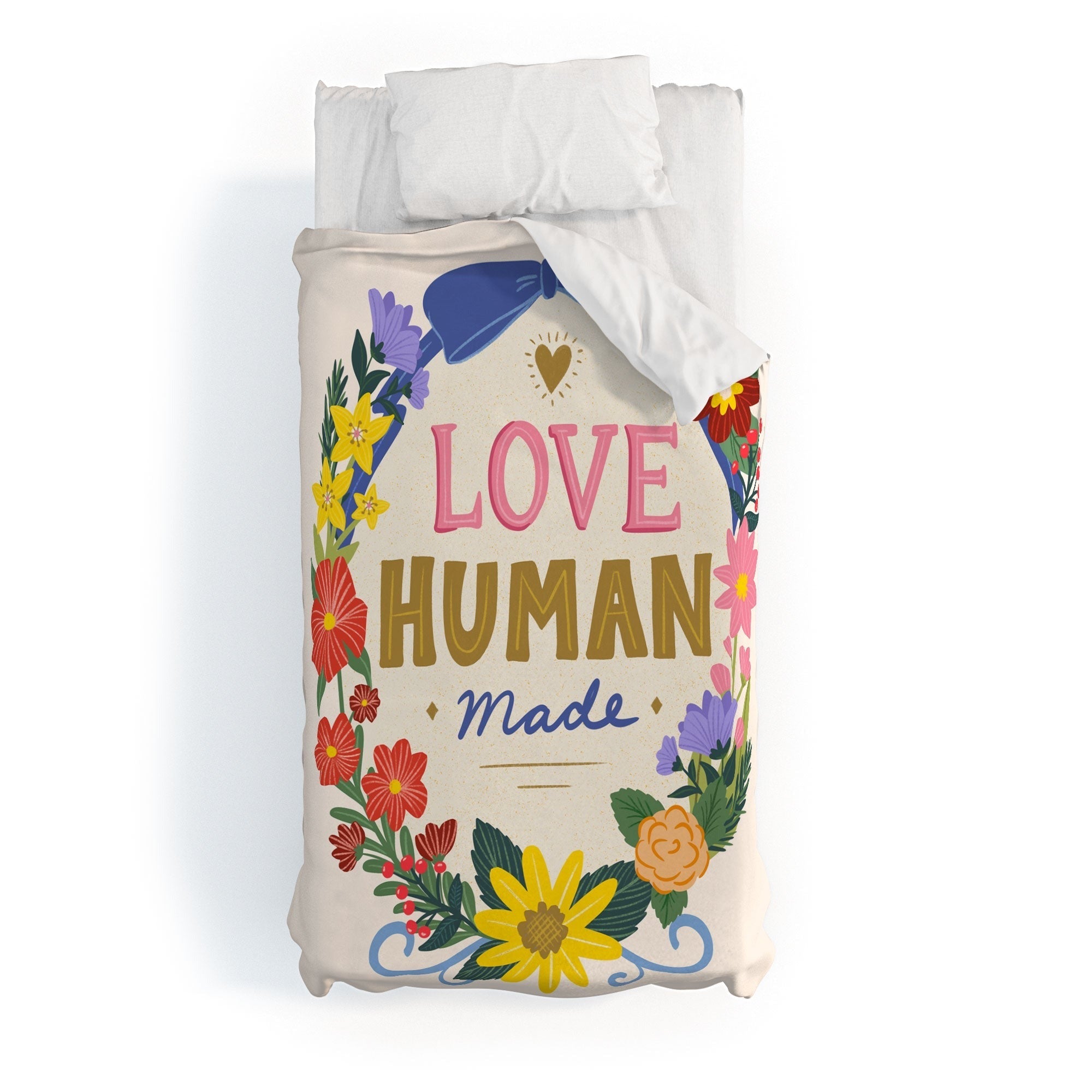 Design by Spark Love Human Made Floral Wreath Duvet Cover