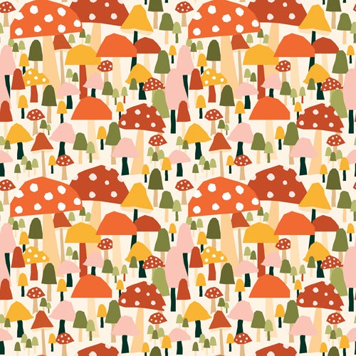 Valeria Frustaci autumnal mushrooms Shower Curtain