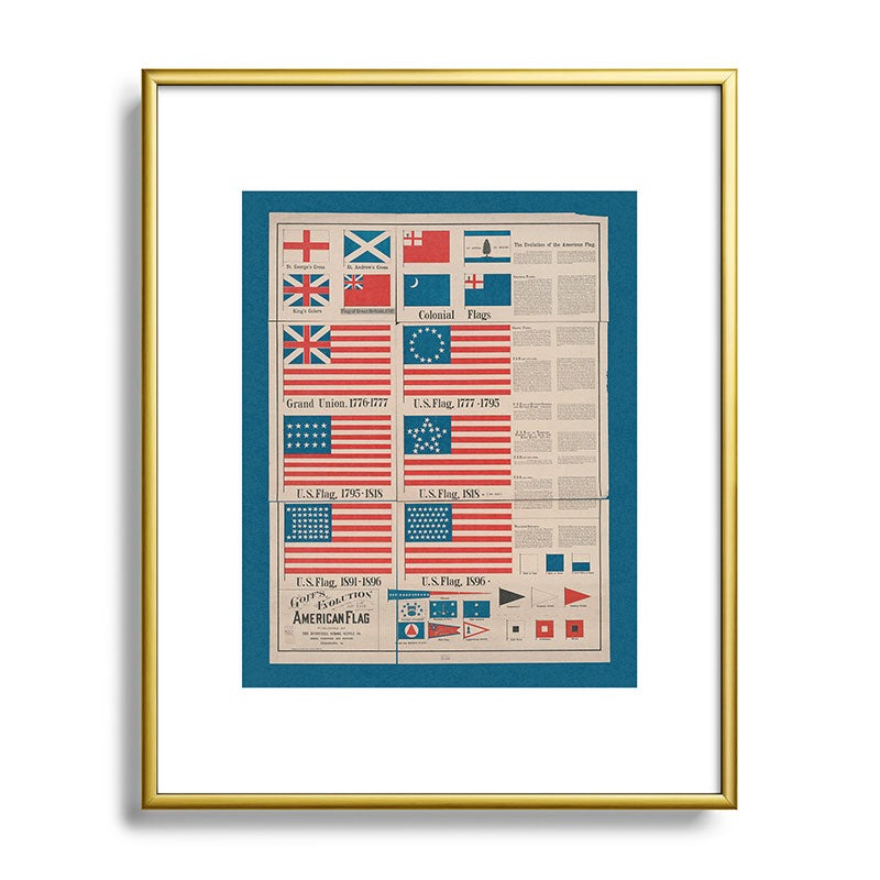 DENY Designs Goff s Evolution of the American Flag Metal Framed Art Print