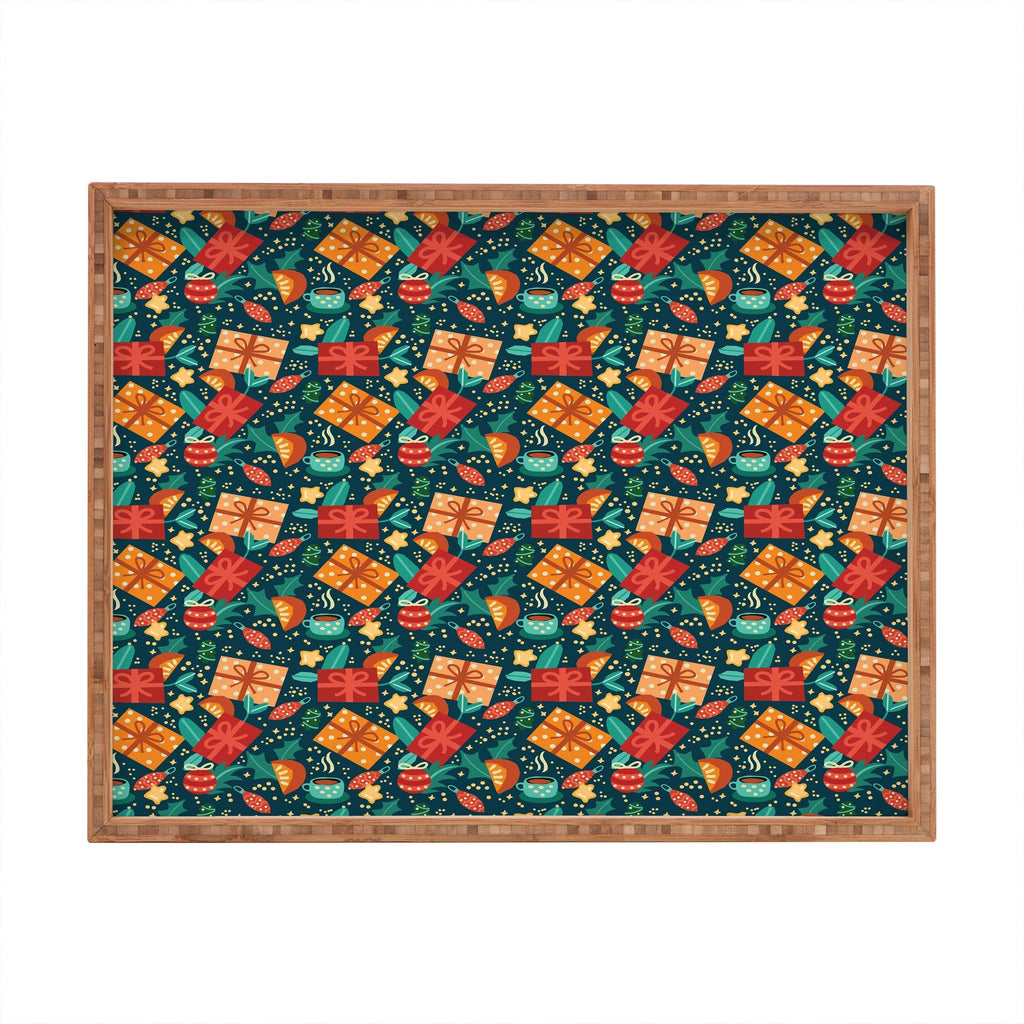 Valeria Frustaci Christmas pattern Rectangular Tray