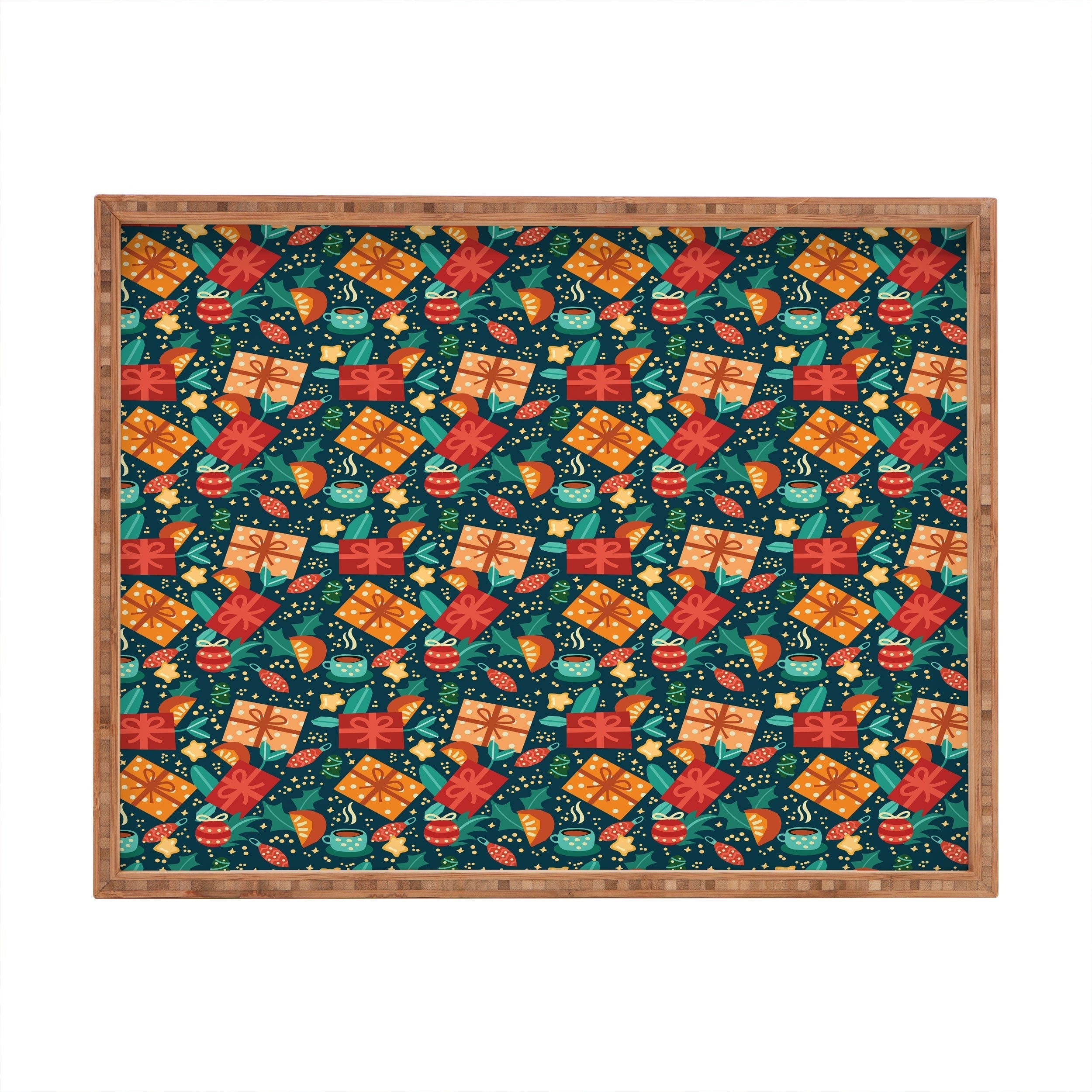 Valeria Frustaci Christmas pattern Rectangular Tray