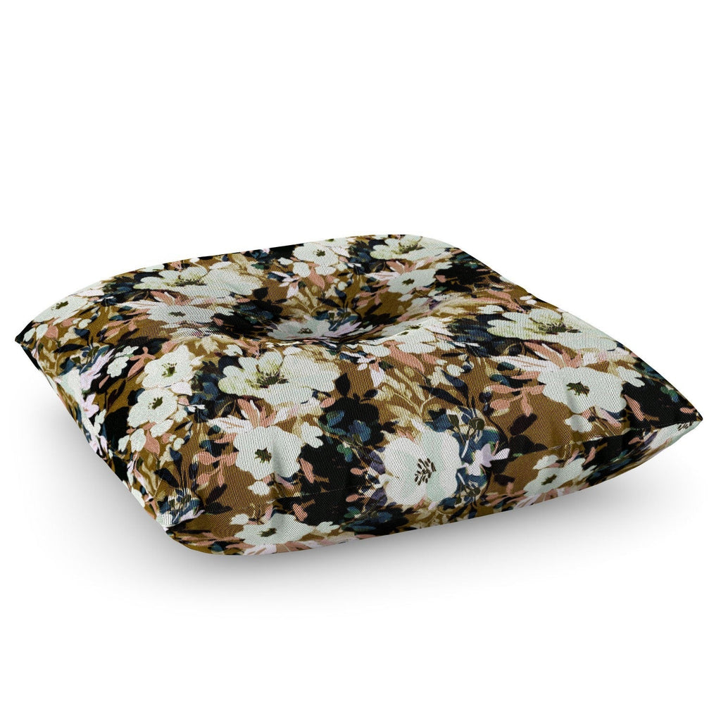 Marta Barragan Camarasa Romantic Floral Fusion Floor Pillow Square