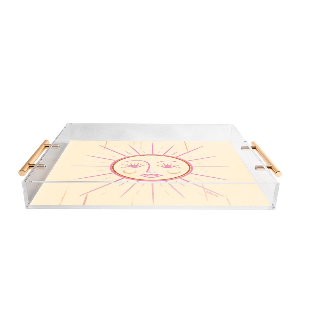 Little Om Celestial Sun cream Acrylic Tray