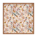 Ninola Design Botanic Retreat Floral Oleander Whimsical Soft Pink Square Tray