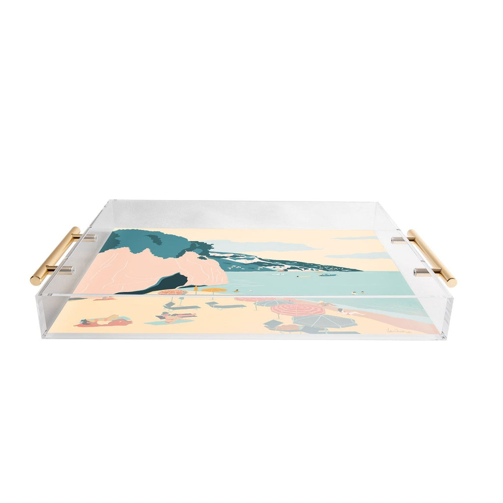 Valeria Frustaci Beach of Positano in Italy Acrylic Tray