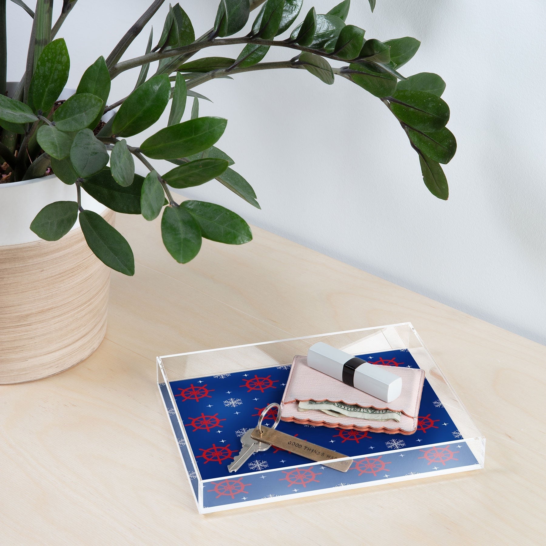 Design by Spark Holiday Helms and Snowflakes Acrylic Tray