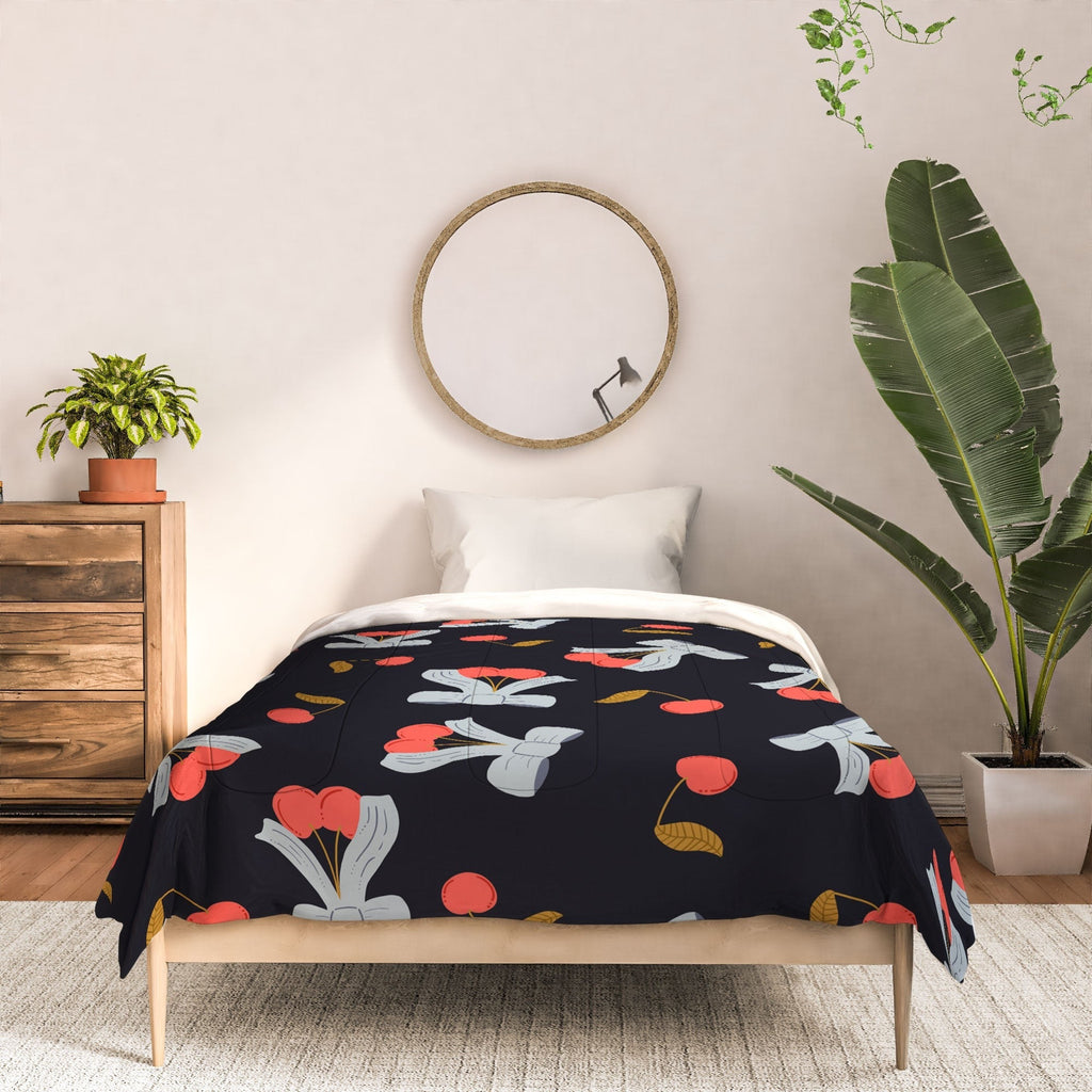 Jennifer Labre Cherries and Bows Comforter