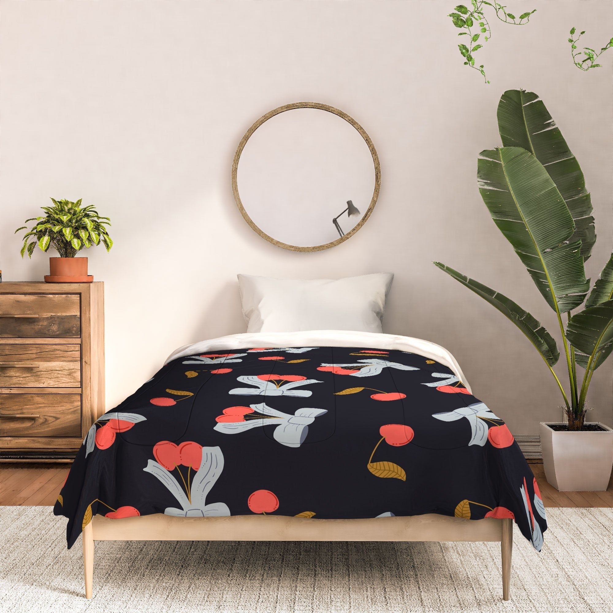 Jennifer Labre Cherries and Bows Comforter