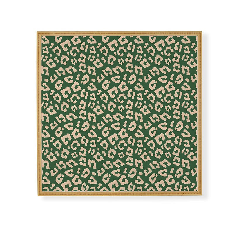 Avenie BR Cheetah Print In Green Framed Wall Art