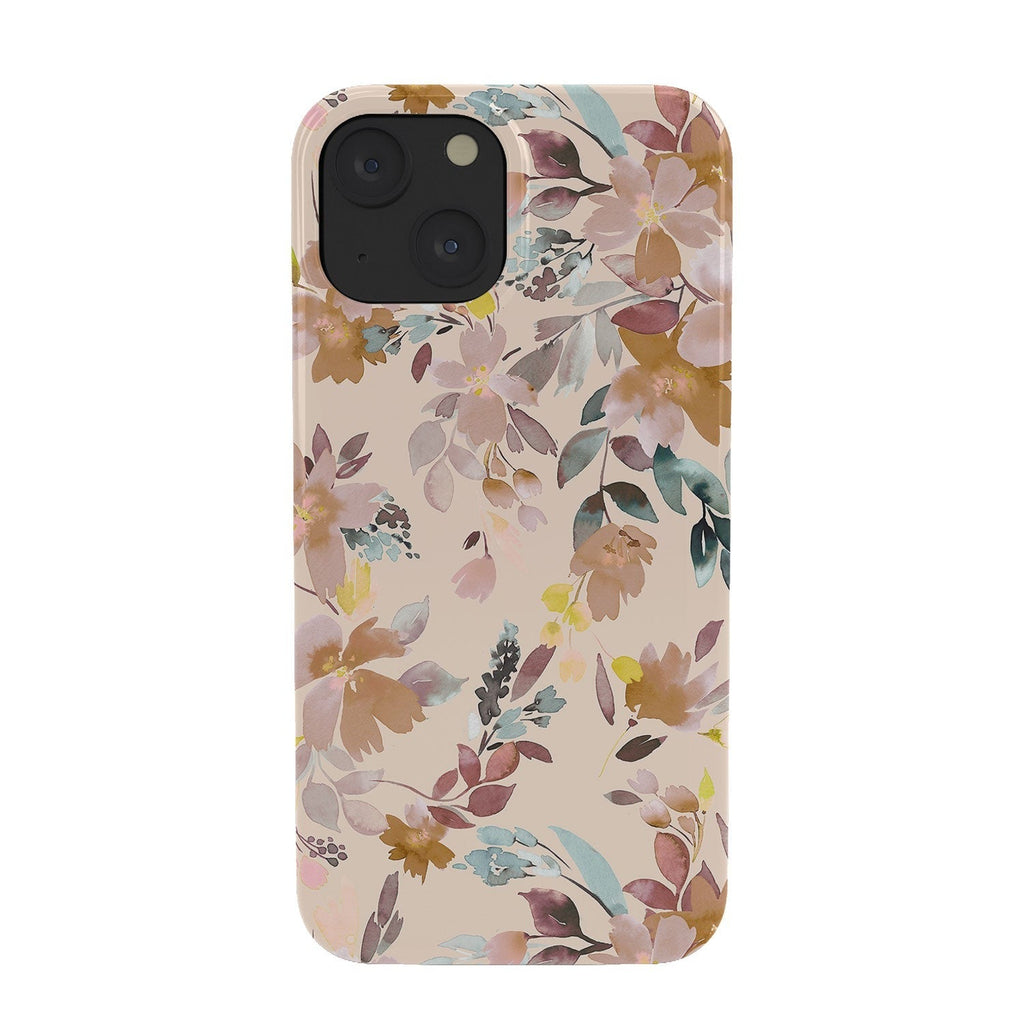 Ninola Design Botanic Retreat Floral Oleander Whimsical Soft Pink Phone Case