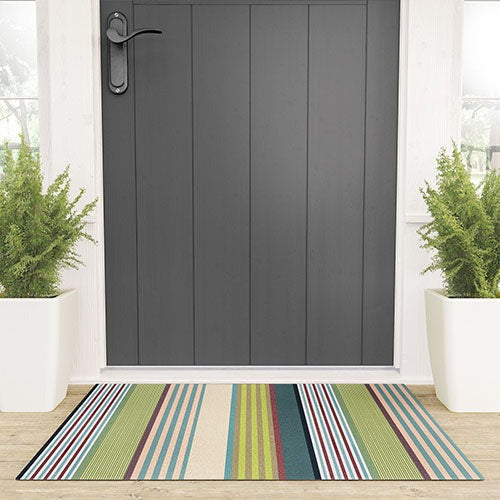Marta Barragan Camarasa Colorful Stripe Delight Welcome Mat