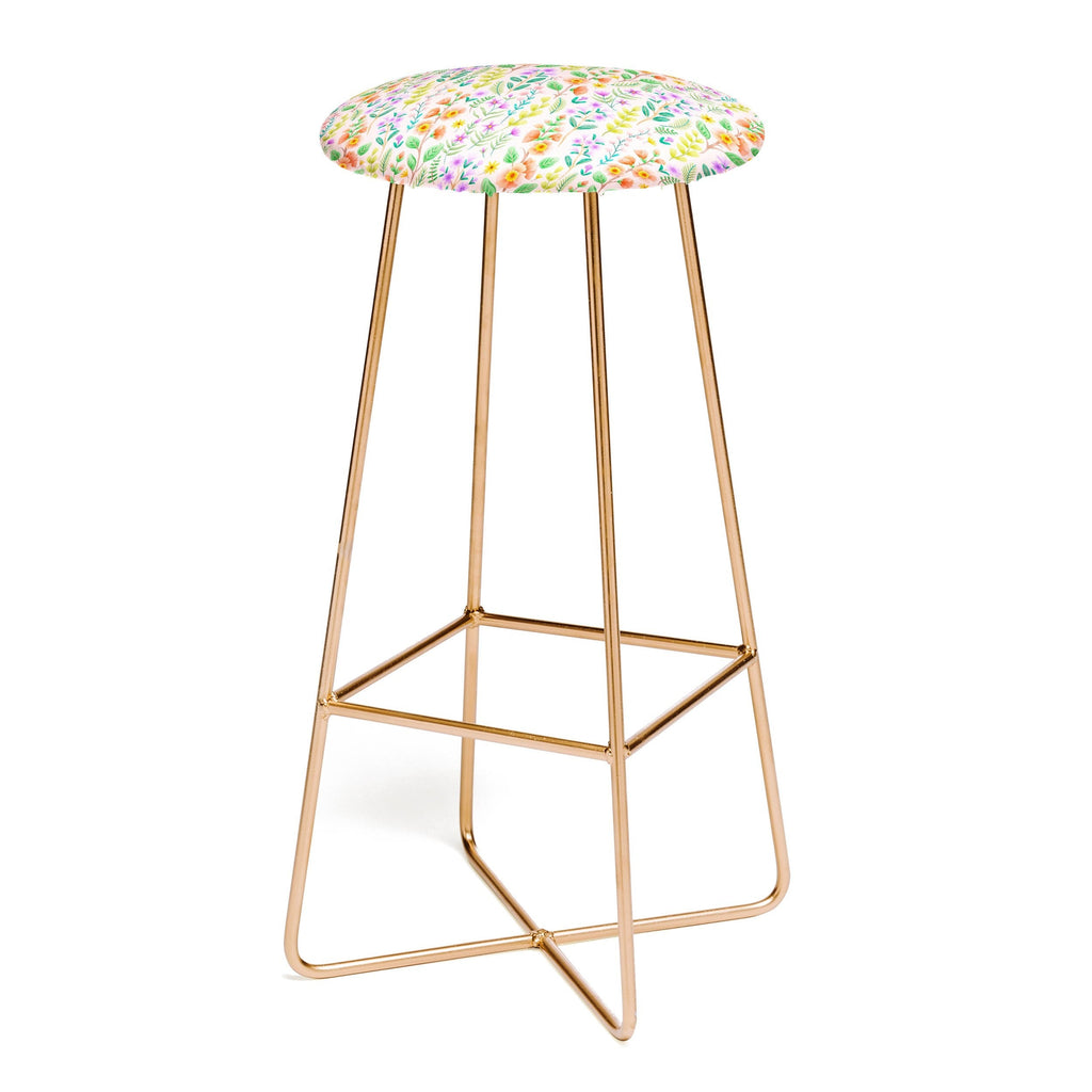 Pimlada Phuapradit Ditsy Spring Floral Bar Stool
