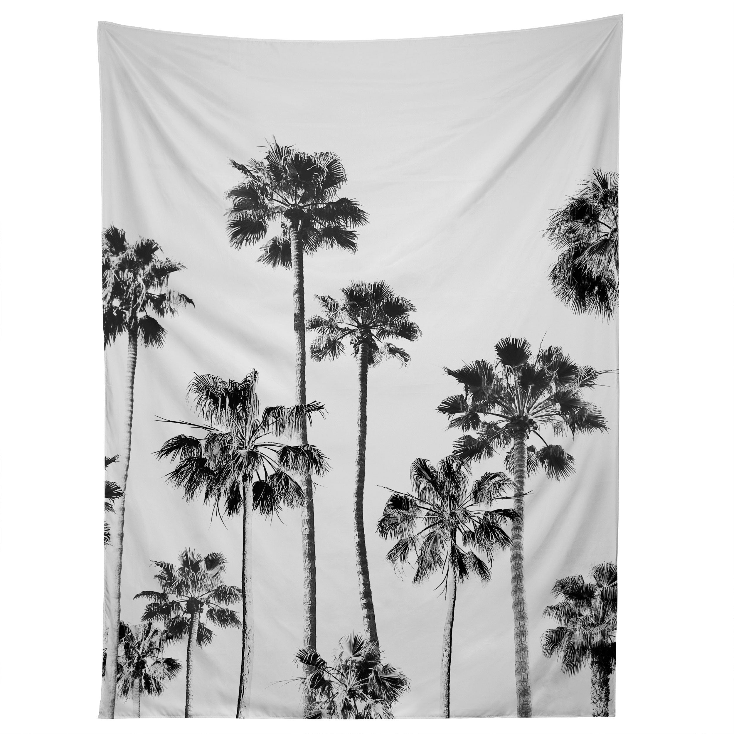 Gal Design Black And White Palms Tapestry