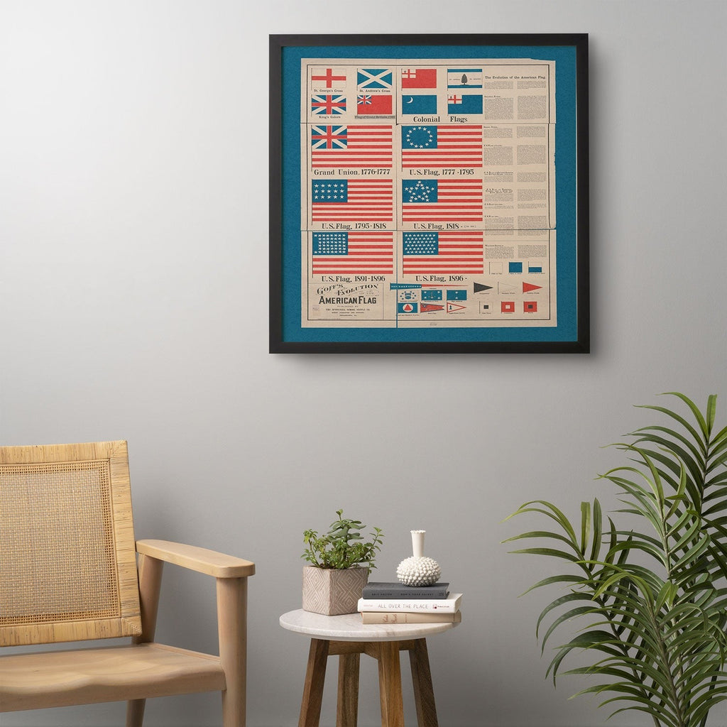 DENY Designs Goff s Evolution of the American Flag Framed Wall Art
