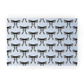 Design by Spark Black Striped Bows Welcome Mat