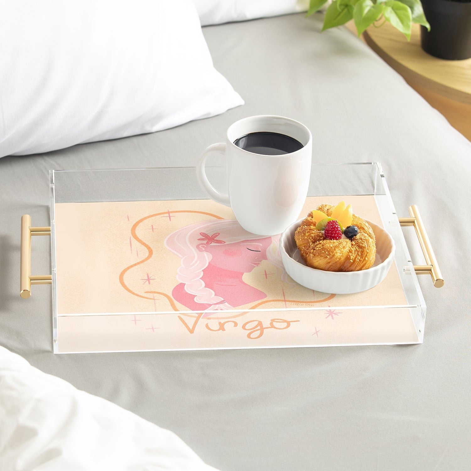 Little Om Zodiac Sign Virgo Acrylic Tray