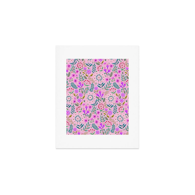 Pimlada Phuapradit Ditsy Purple Floral Half Drop Art Print