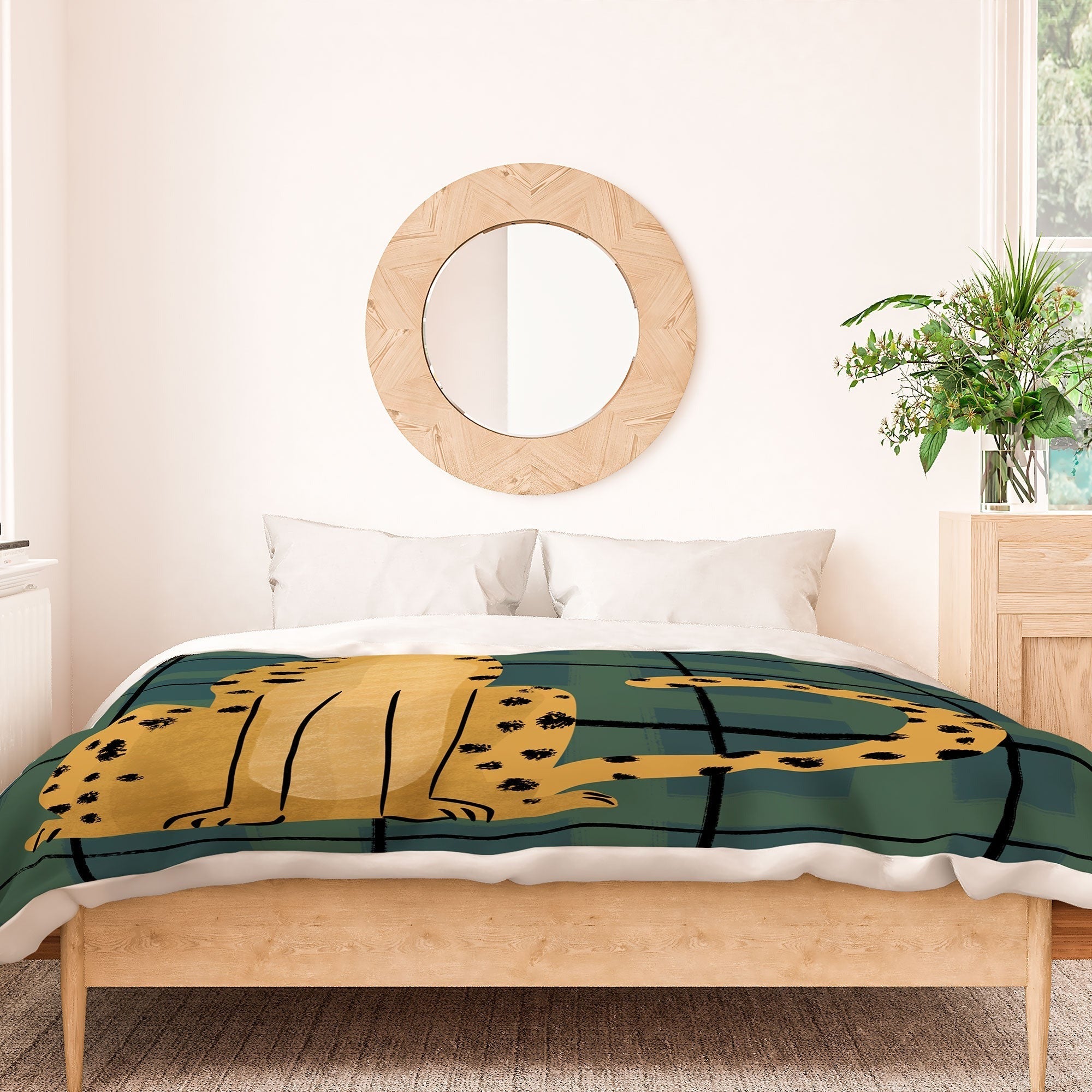 Design by Spark Cheetah Cool Cat Duvet Cover