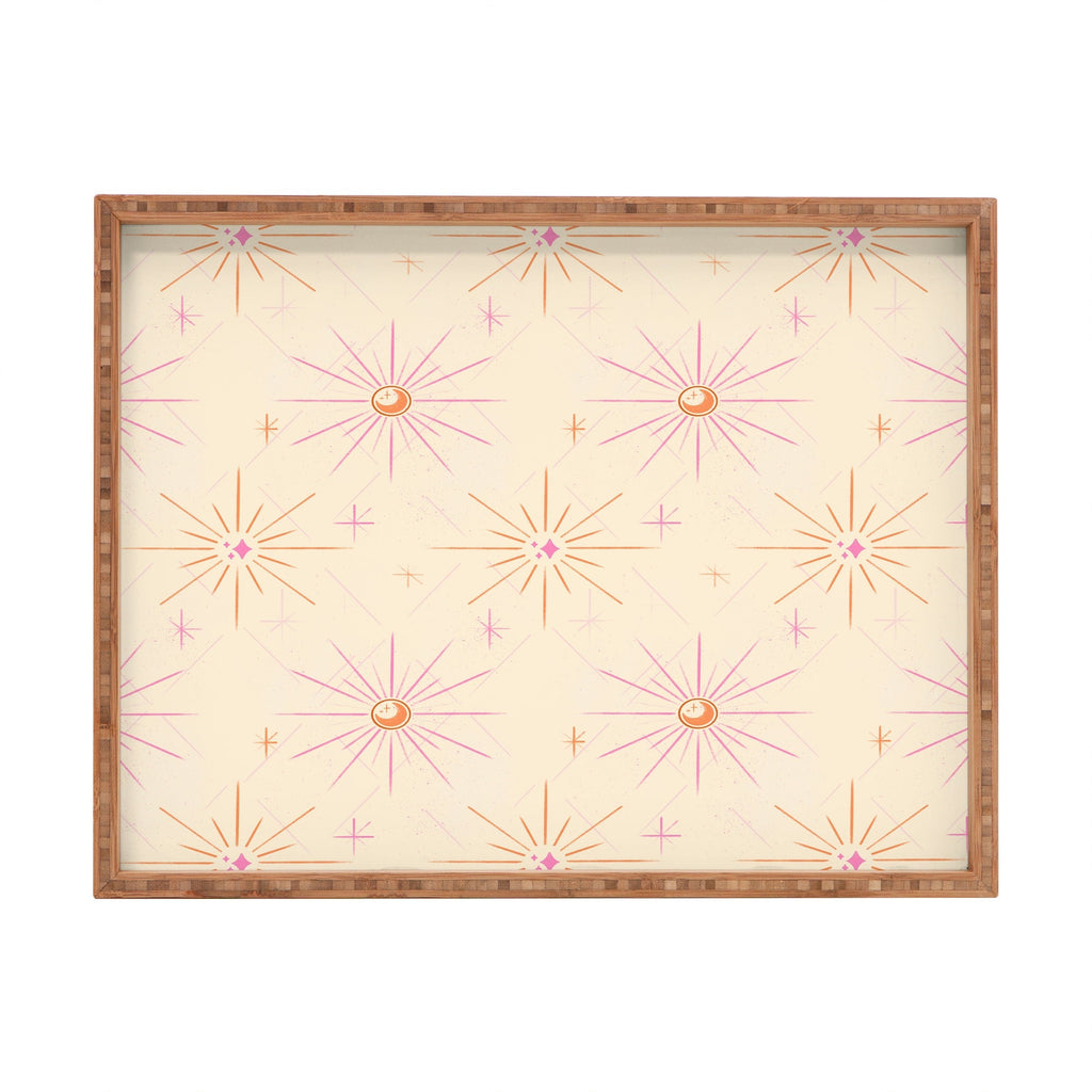 Little Om Pattern Little Moon cream Rectangular Tray