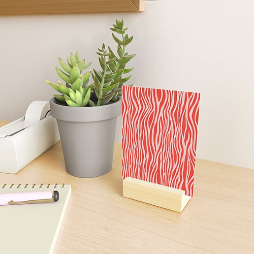 Avenie BR Red Zebra Stripe Mini Art Print
