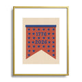DENY Designs Star Banner Metal Framed Art Print
