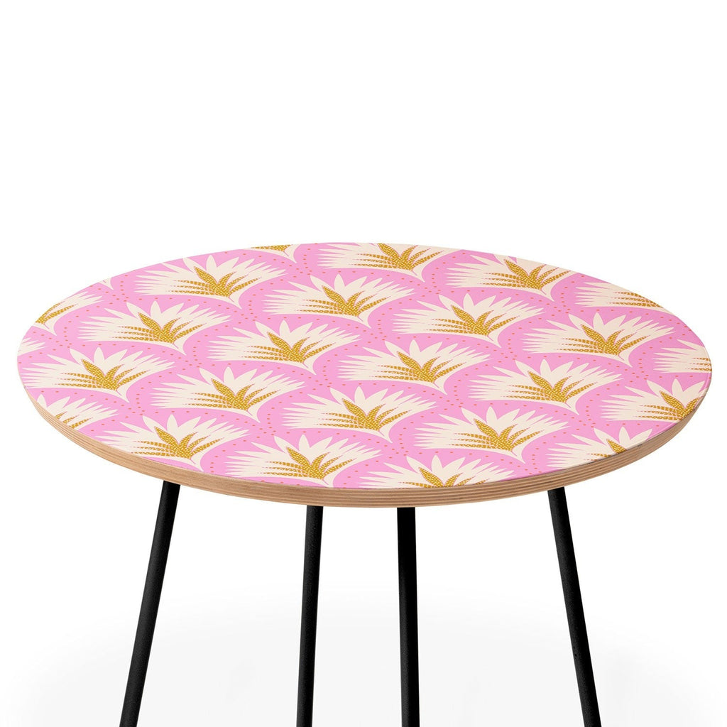 Jennifer Labre Pink Palmetto Round Side Table
