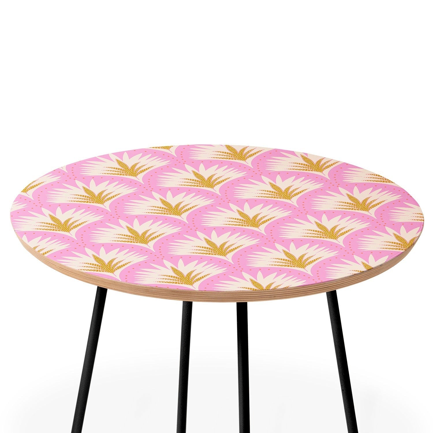 Jennifer Labre Pink Palmetto Round Side Table