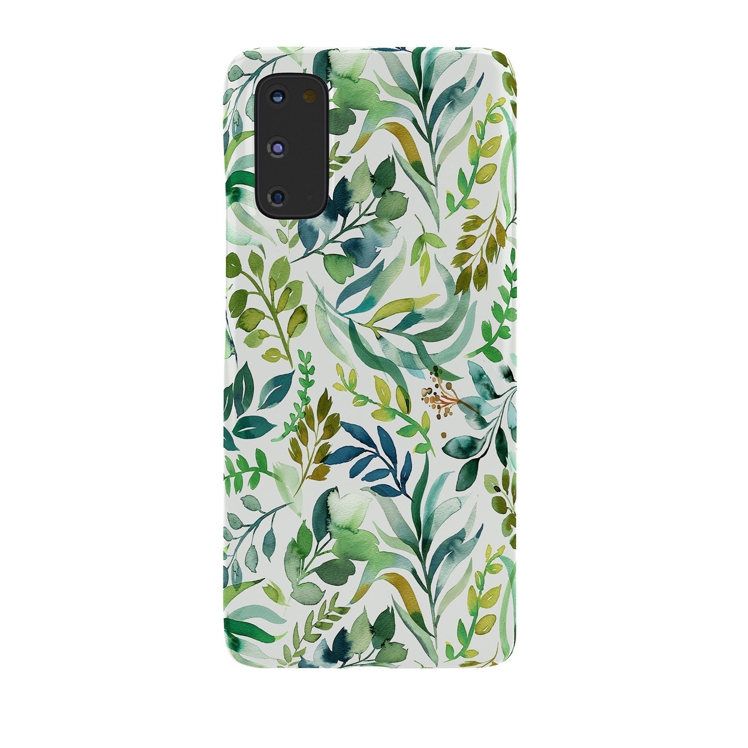 Ninola Design Botanic Retreat Loose Botanical Leaves Watercolor Green Phone Case