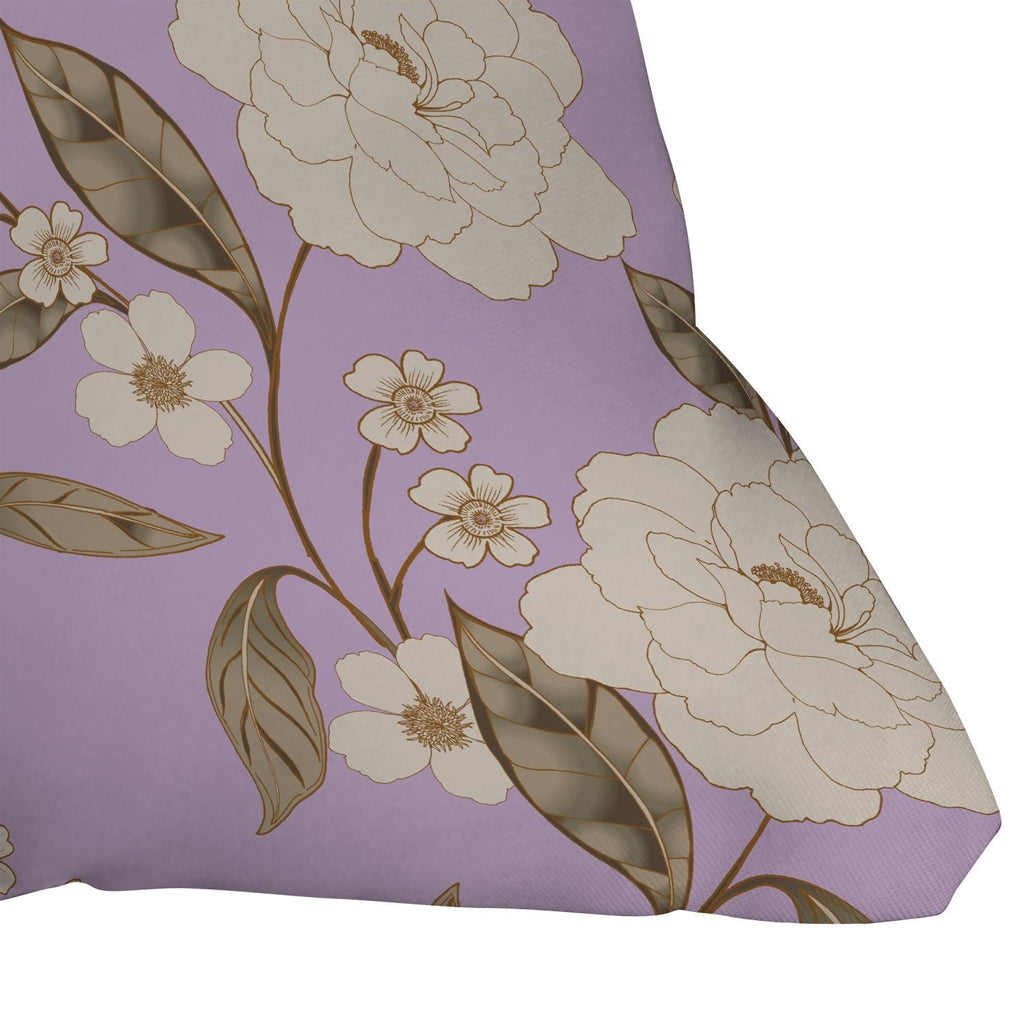 Gabriela Fuente Roberta lilac Outdoor Throw Pillow