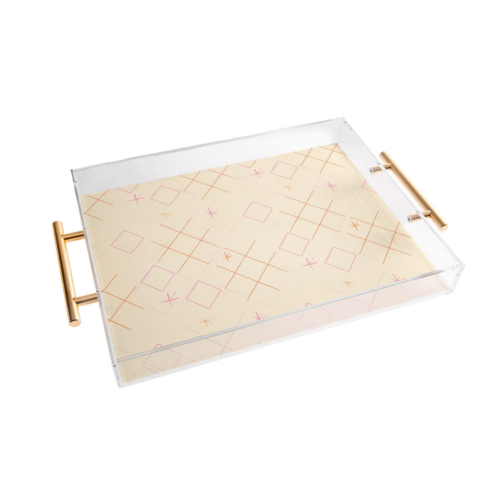 Little Om Starry Web cream Acrylic Tray