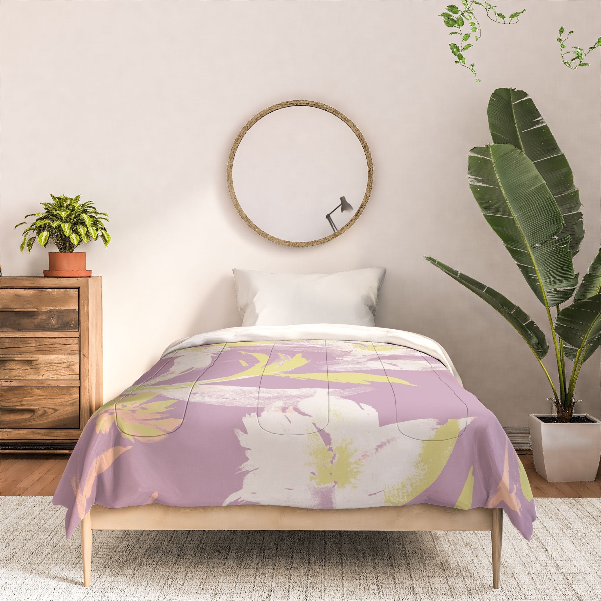 Gabriela Fuente Emma Lilac Floral Comforter
