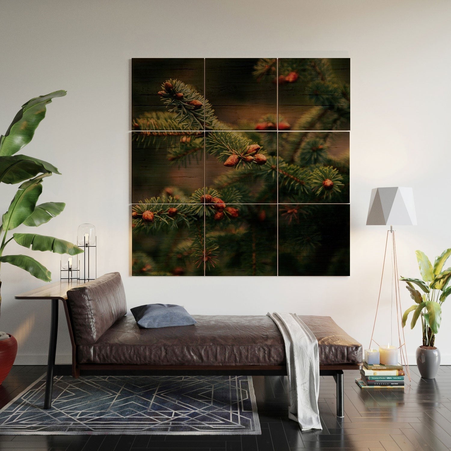 Hannah Kemp Spruce Tips Wood Wall Mural