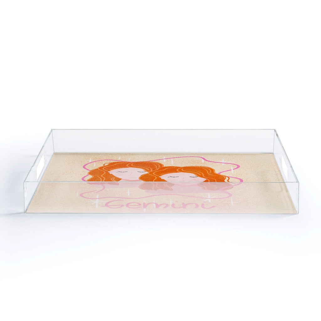 Little Om Zodiac Signs Gemini Acrylic Tray
