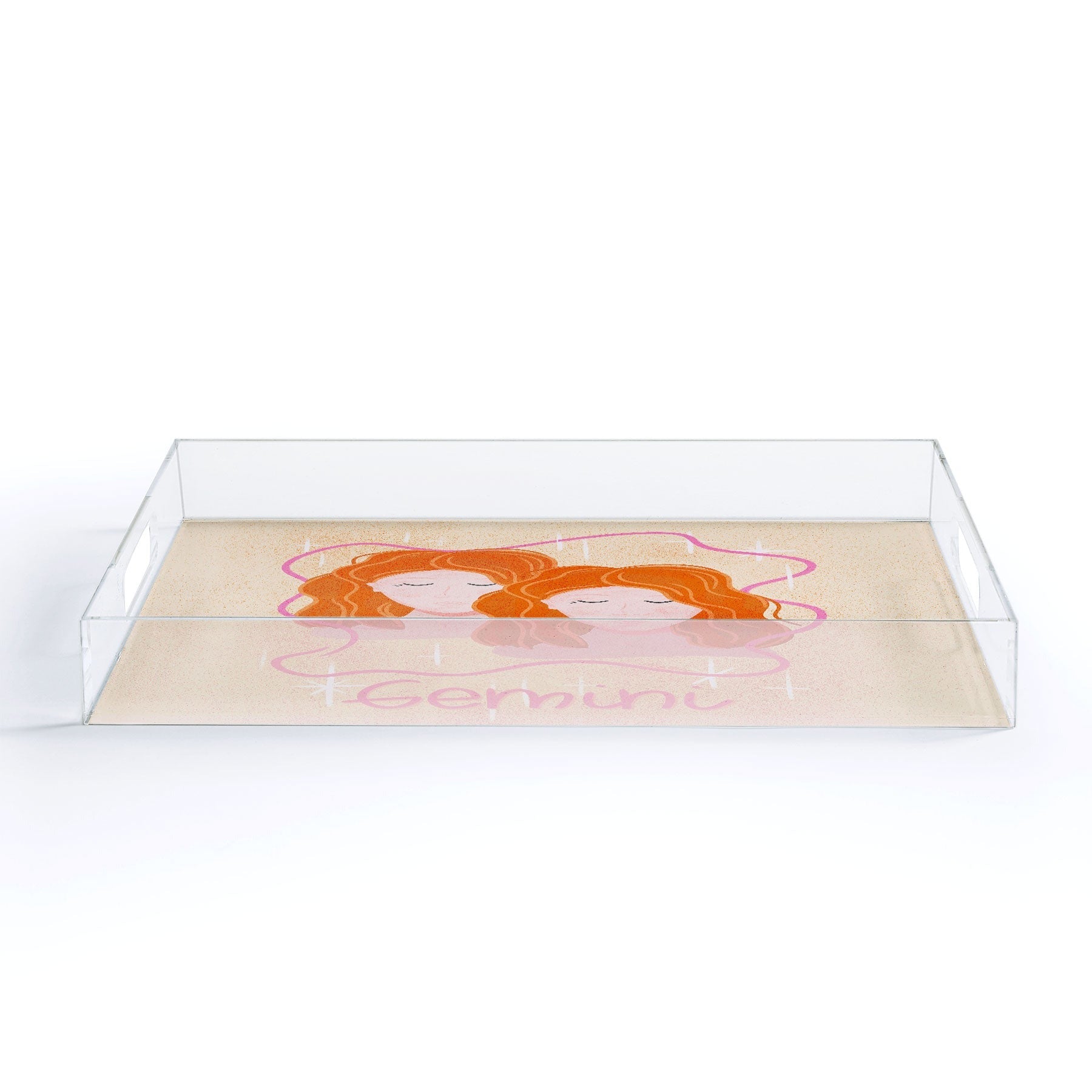 Little Om Zodiac Signs Gemini Acrylic Tray