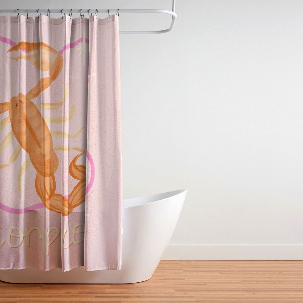 Little Om Zodiac Sign Scorpio Shower Curtain