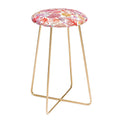 Ninola Design Botanic Retreat Coral Reef Crab Lobster Red Counter Stool