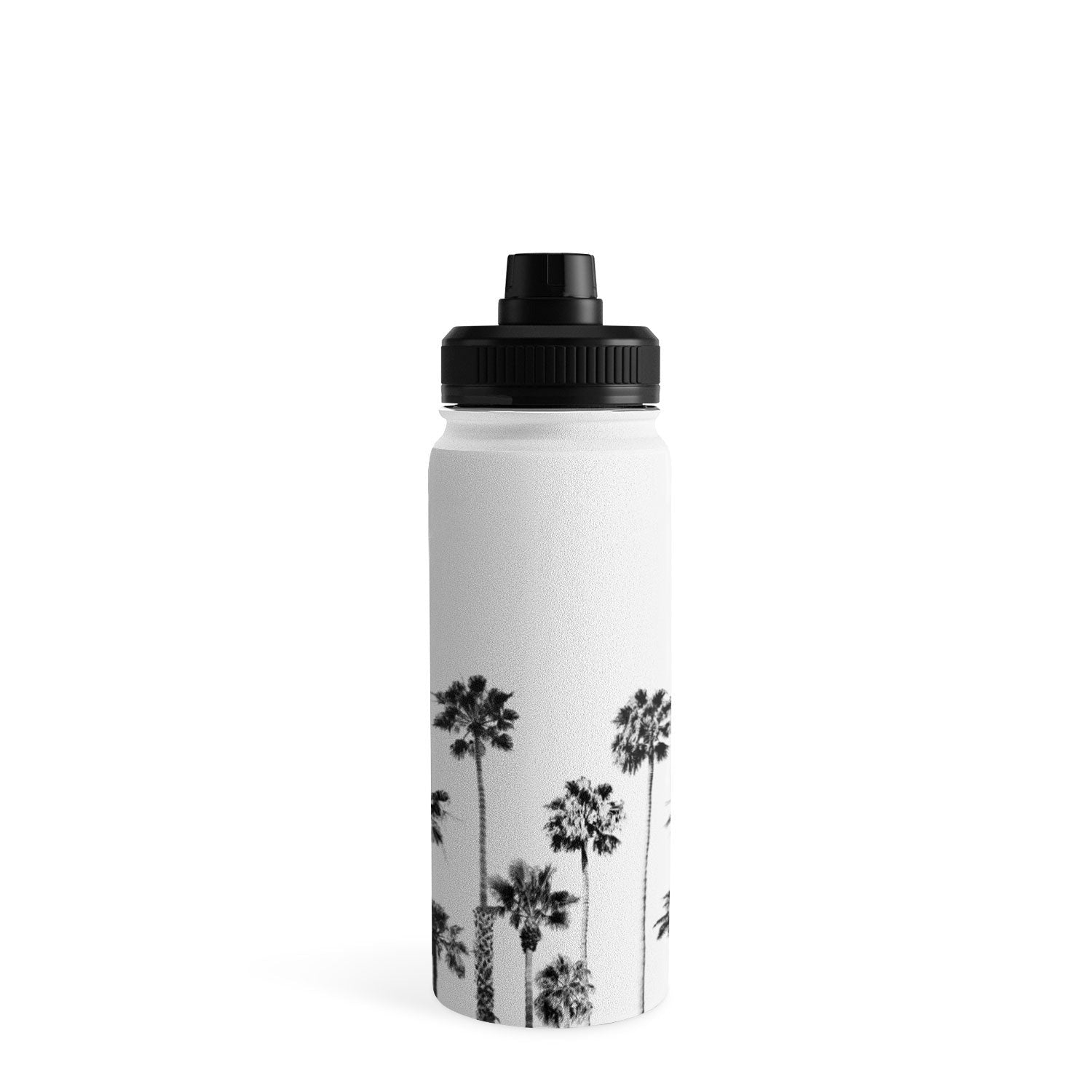 Gal Design Black And White Palms Water Bottle