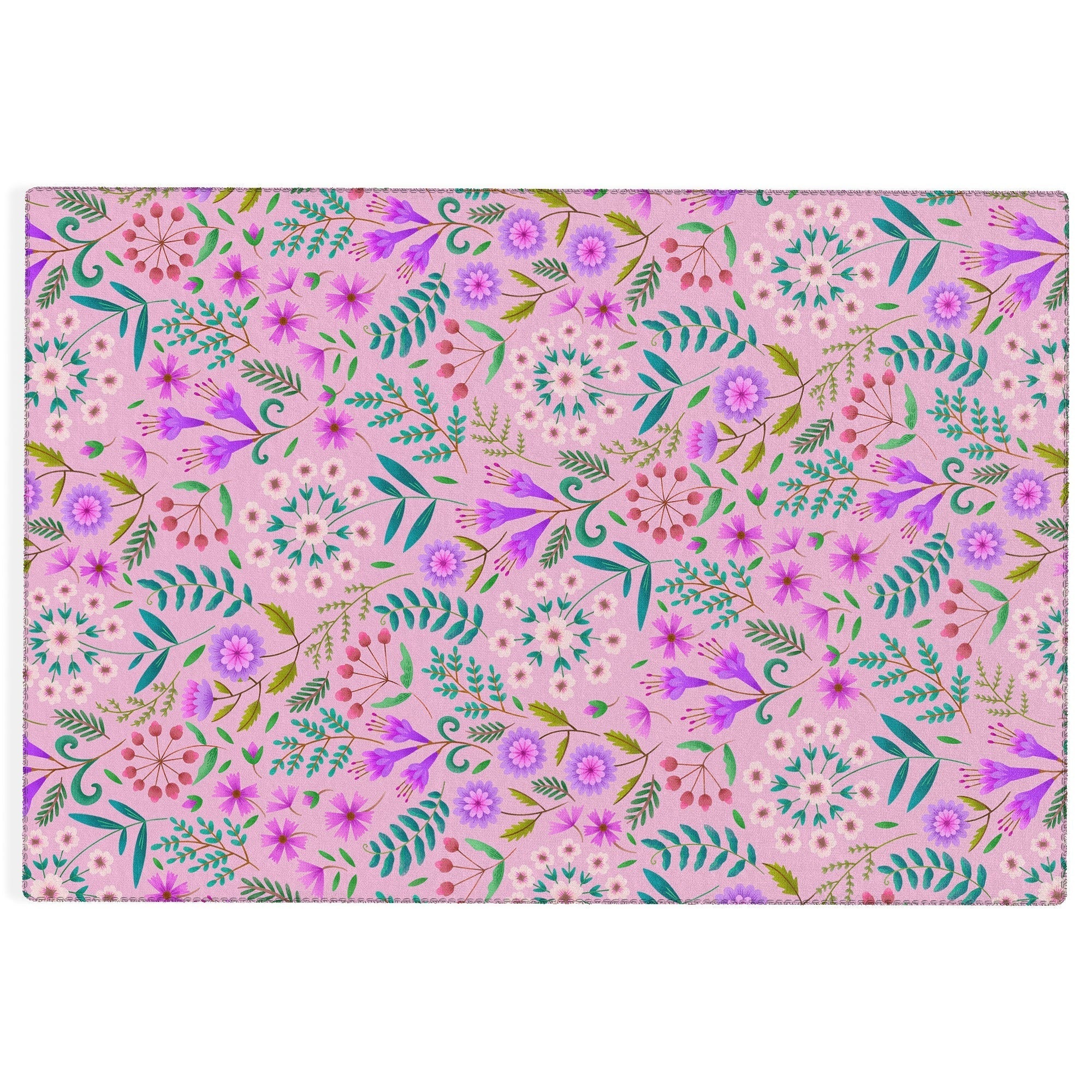 Pimlada Phuapradit Ditsy Purple Floral Half Drop Outdoor Rug
