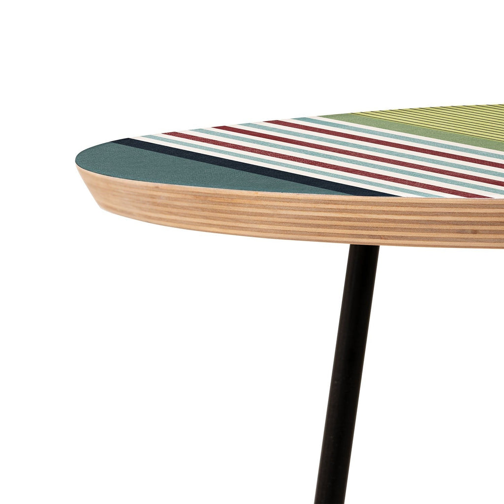 Marta Barragan Camarasa Colorful Stripe Delight Round Side Table