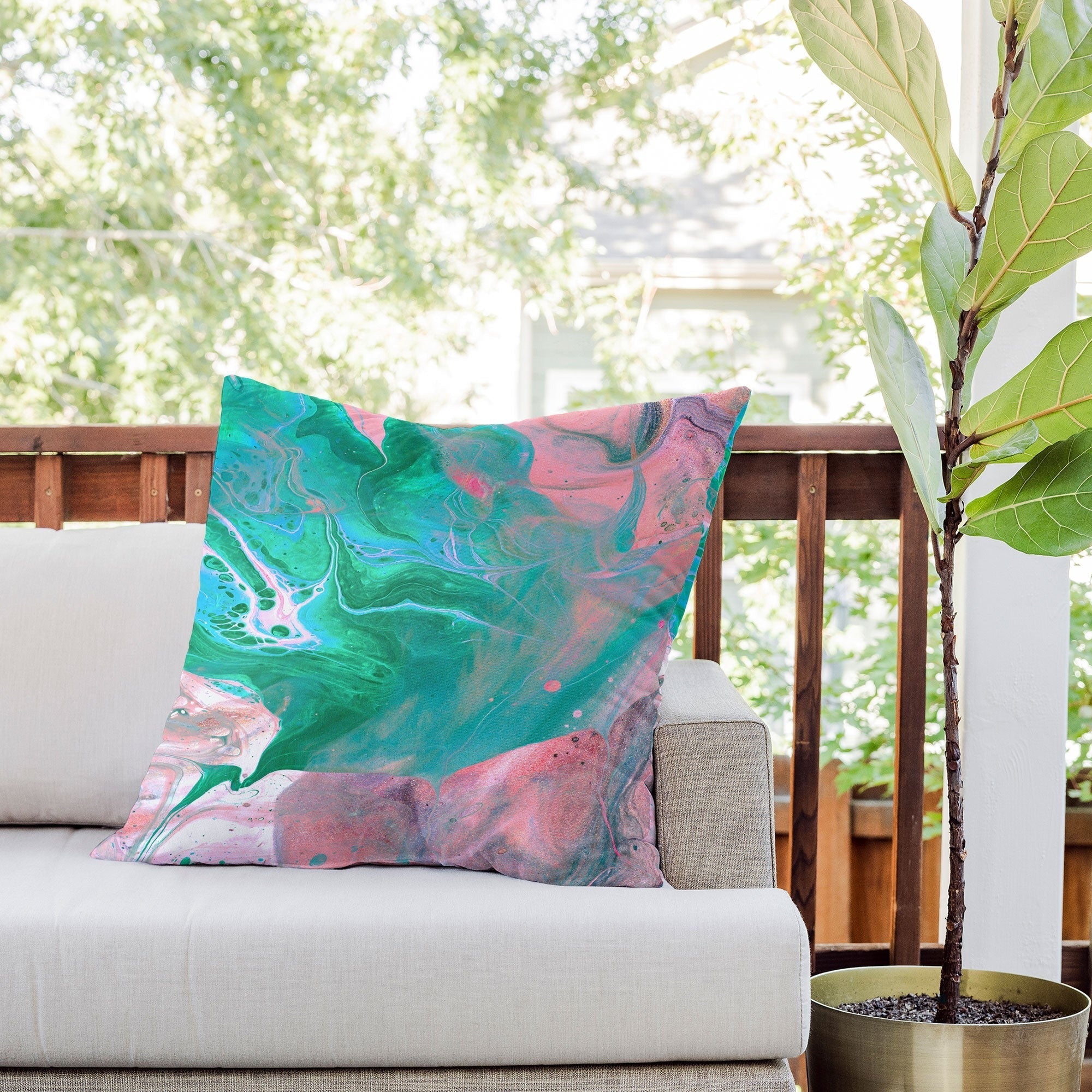 83 Oranges Another Worldly Outdoor Throw Pillow