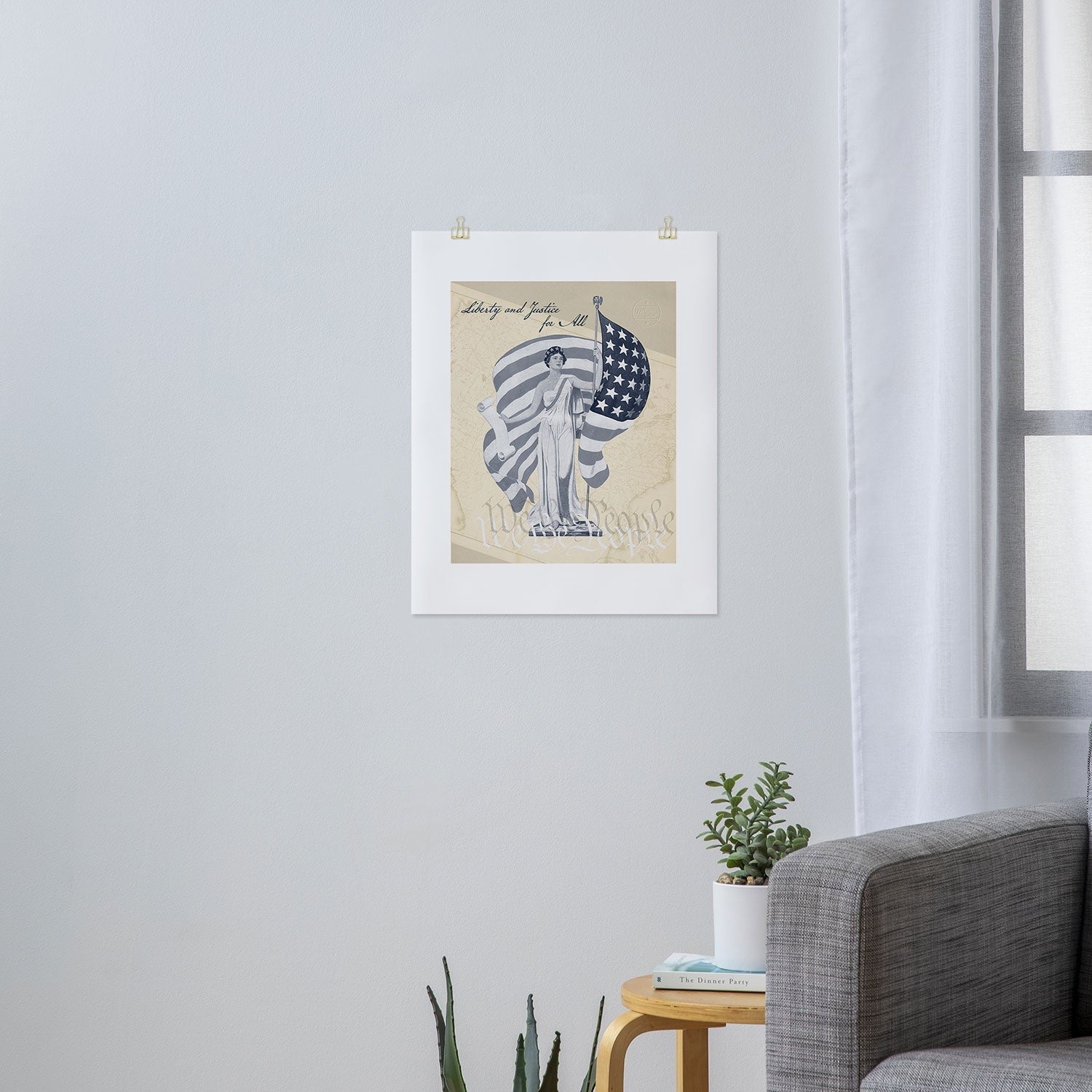 DENY Designs Liberty and Justice Woman Art Print