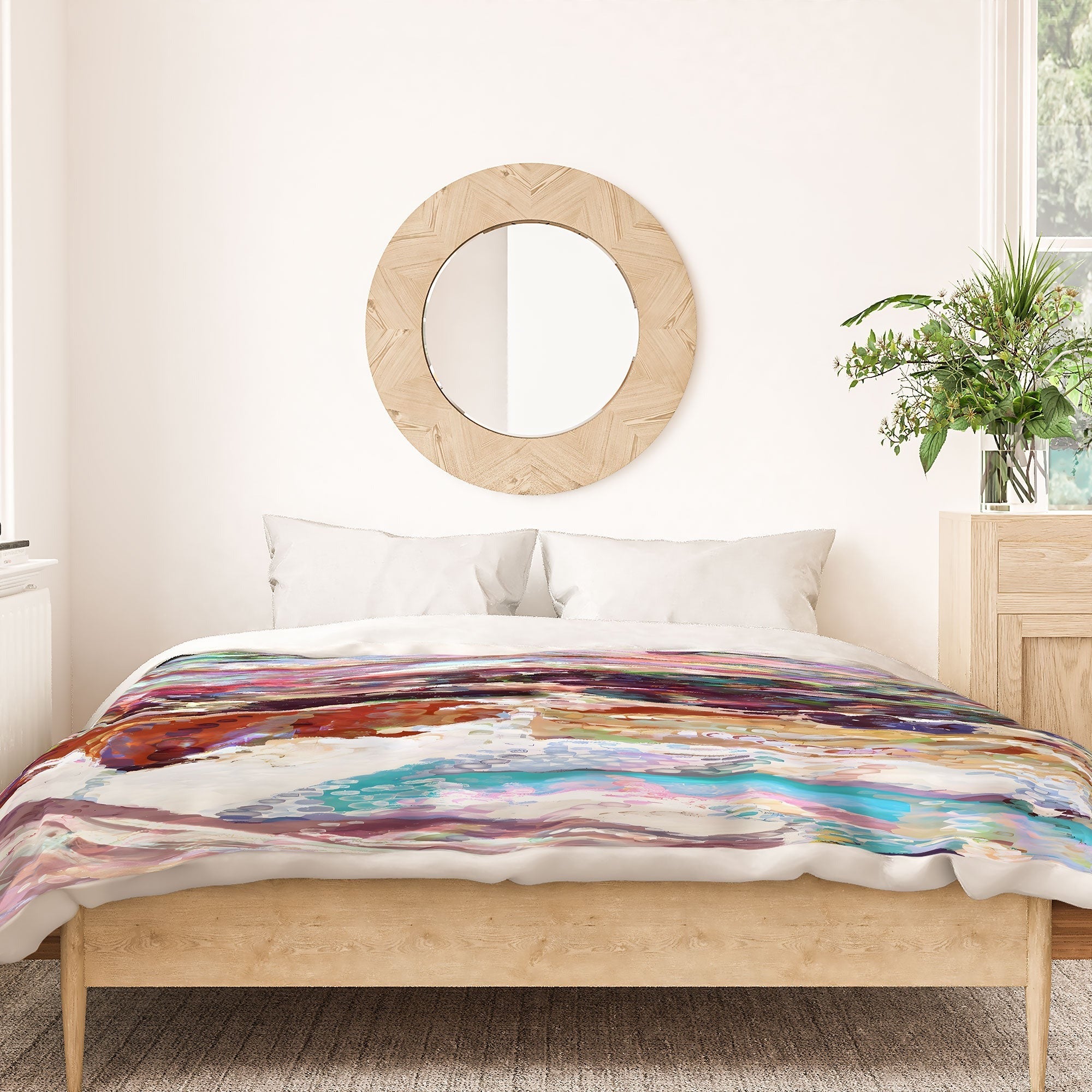 83 Oranges Sequin Haze Duvet Cover