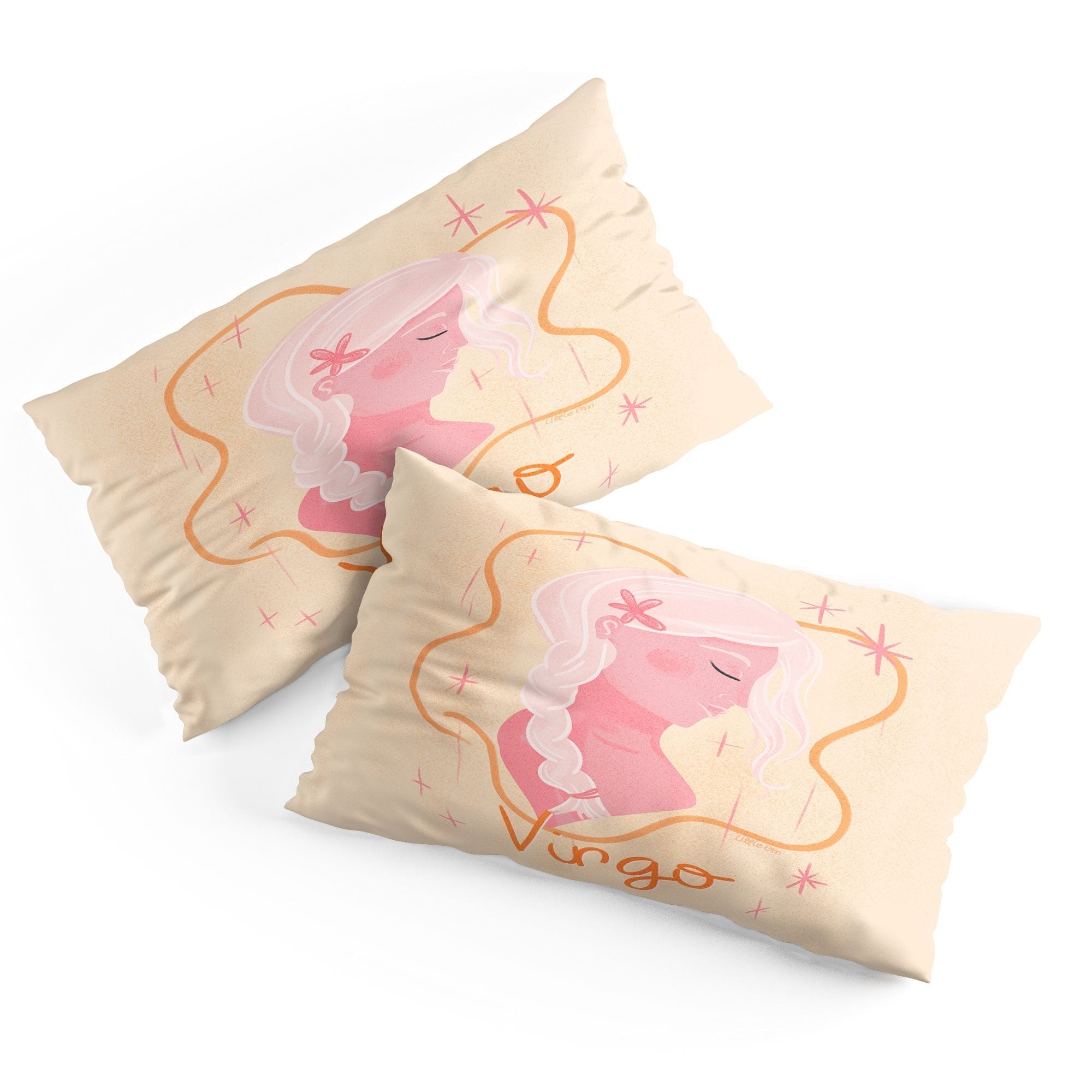 Little Om Zodiac Sign Virgo Pillow Shams