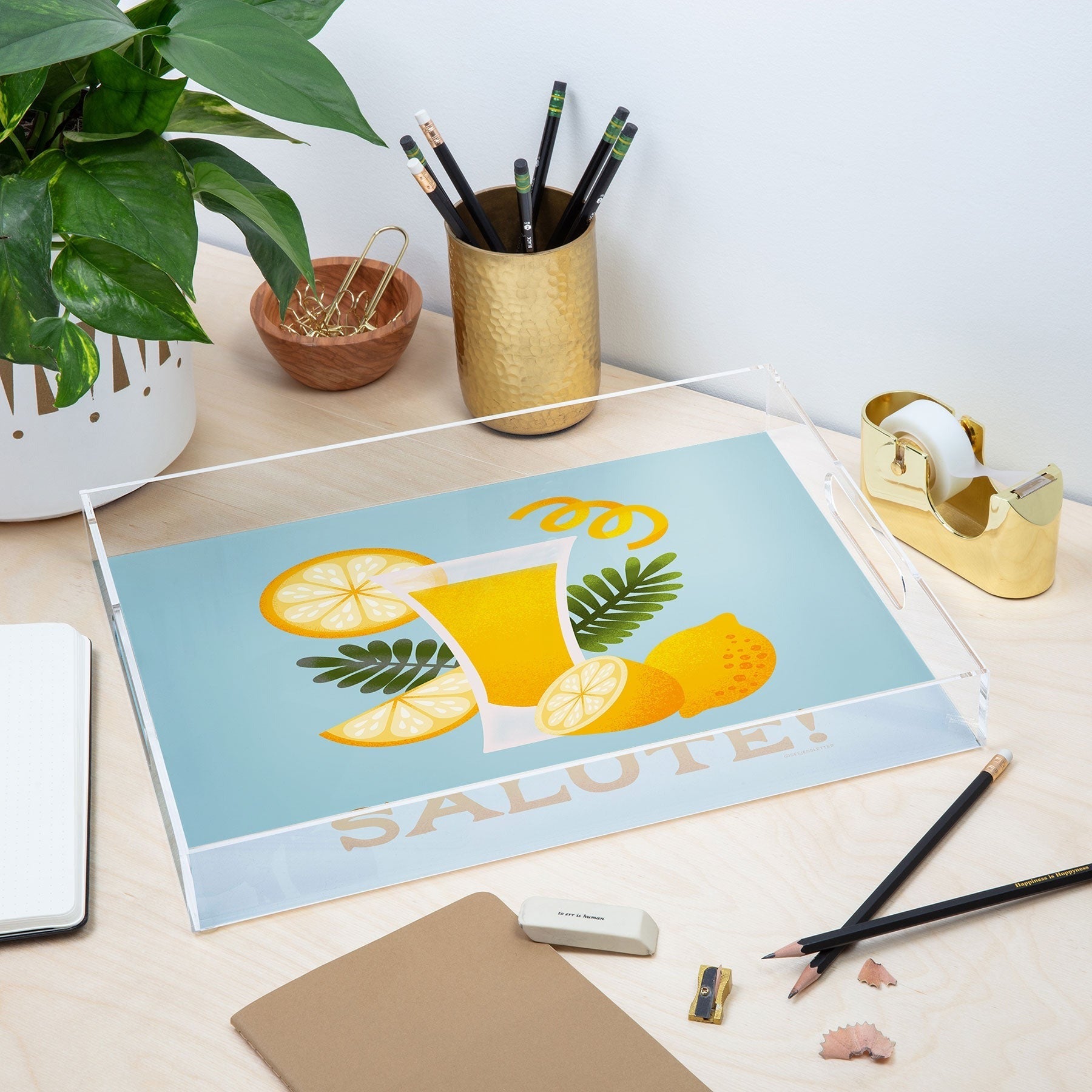 Jessica Molina Limoncello Cocktail Acrylic Tray