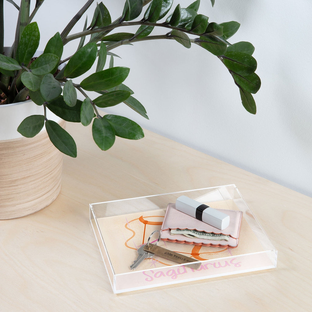 Little Om Zodiac Sign Sagittarius Acrylic Tray