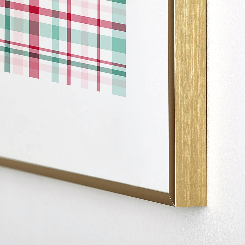 Lisa Argyropoulos Merry Vintage Plaid Metal Framed Art Print